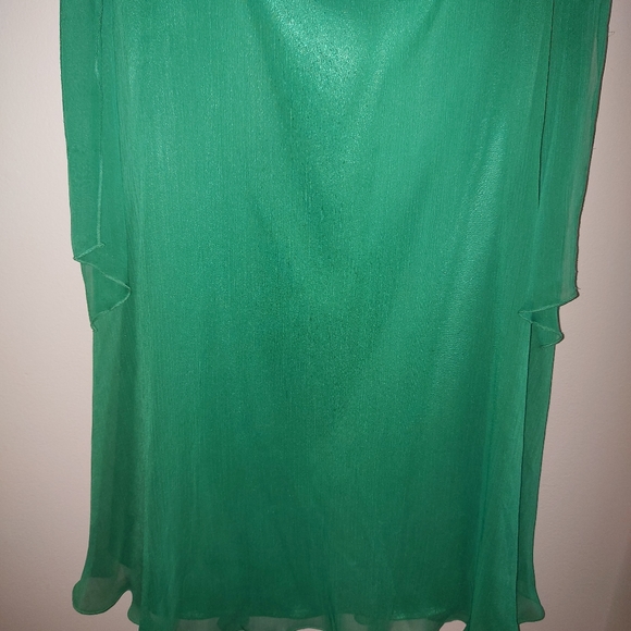 NWT Le Chateau Green Chiffon Dress - Picture 4 of 13